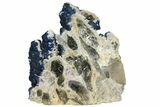 Dark Blue Fluorite on Quartz - China #131431-1